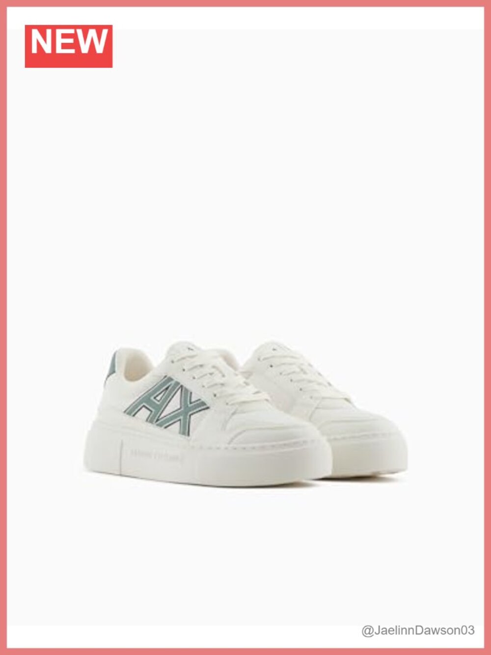 Thick Sneaker with Bold A|X Logo, Mid Top, Lace-Up, Water Repellent Polyester